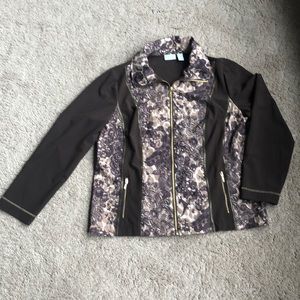 Chicos Zynergy light weight brown tone jacket.